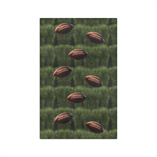 Super Bowl Pattern Microfiber Tea Towel | Football and Sugarcane Field Sports Design