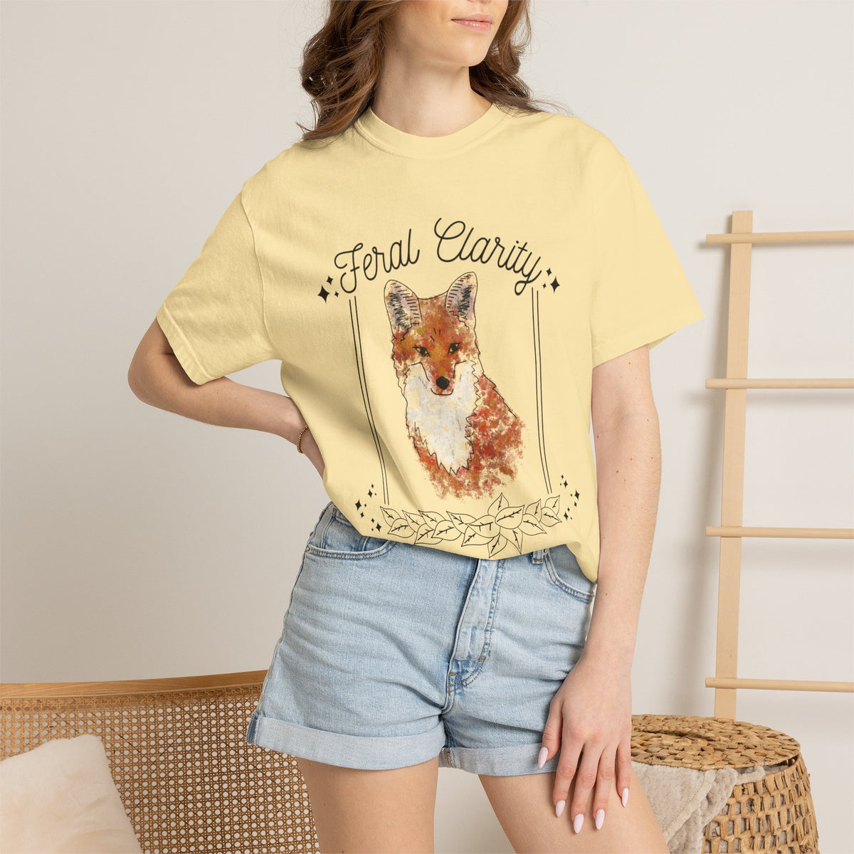 Feral Clarity Fox Graphic T-Shirt