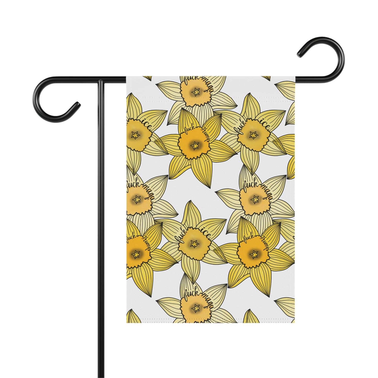 Slightly Subtle Yellow Daffodil Pattern Garden Banner | House Flag FDT