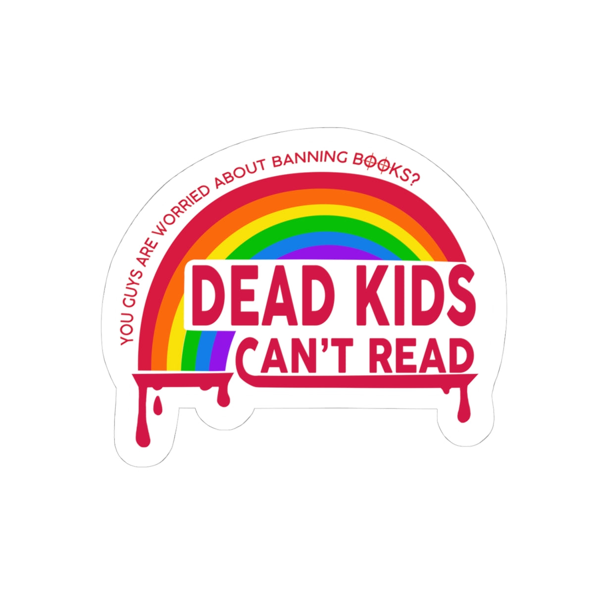 Bleeding Rainbow Kiss-Cut Stickers