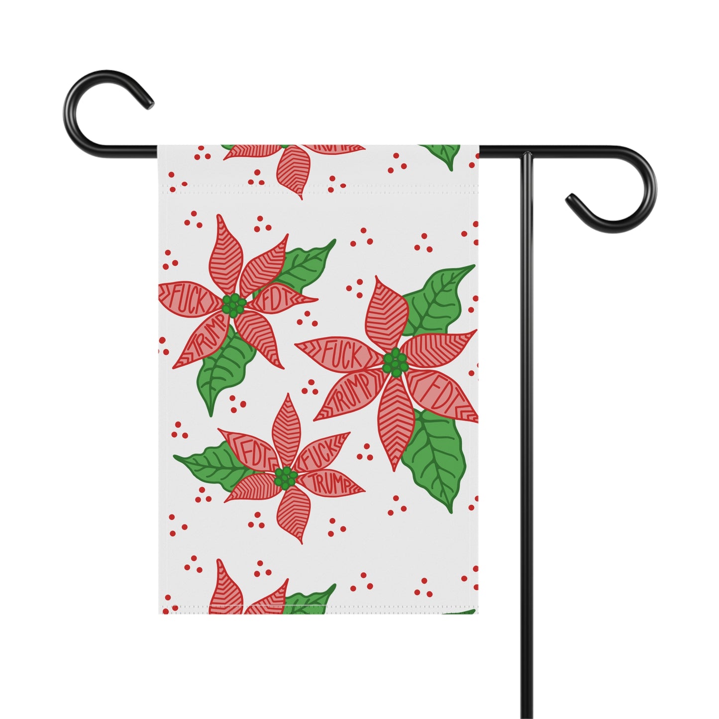Slightly Subtle Poinsettia FDT Festive Garden Banner: Holiday Decor, Yard Art, Outdoor Decoration, Seasonal Home Accent, Poinsettia Design