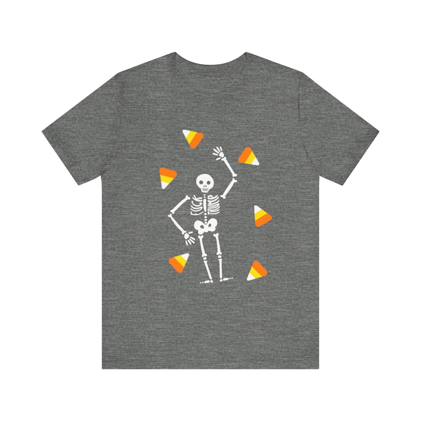 Slightly Subtle Halloween Skeleton Candy Tee, Trump Unisex Short Sleeve Shirt, Spooky Season T-Shirt, Halloween Costume Top, Fun Graphic Tee for Parties