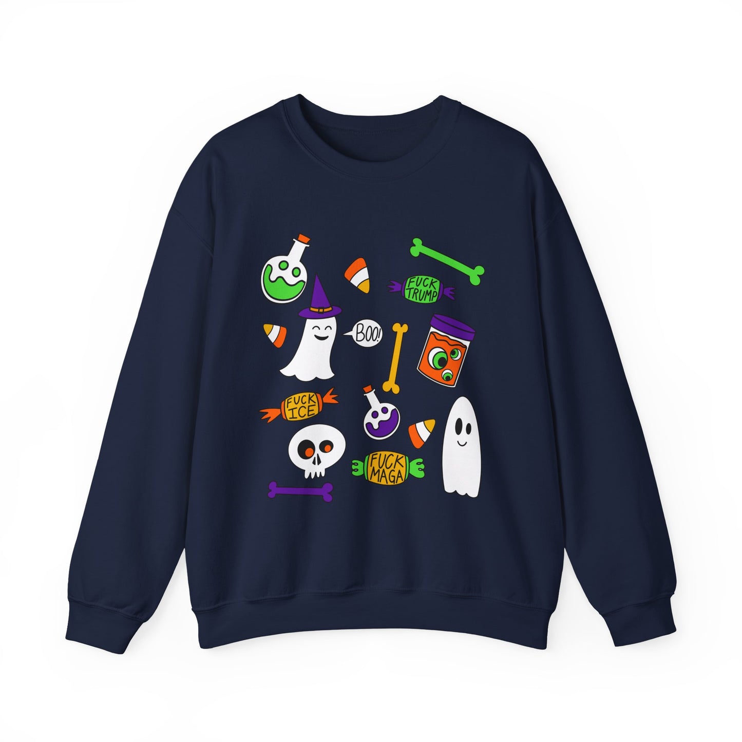 Halloween Candy Ghosts Crewneck Sweatshirt — Cute Spooky Graphic