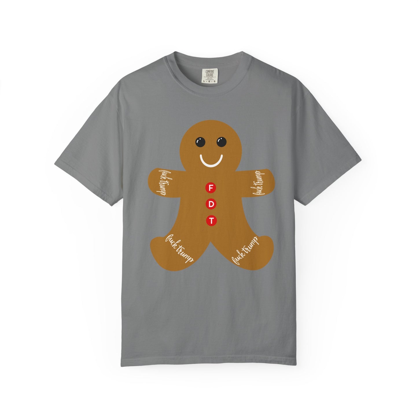 Slightly Subtle Gingerbread Man T-Shirt - FDT Comfort Colors Festive Holiday Tee for Christmas, Winter Celebration, Family Gathering Gift