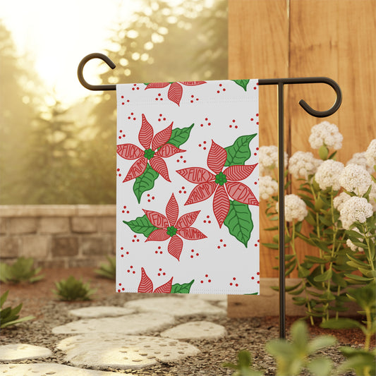 Slightly Subtle Poinsettia FDT Festive Garden Banner: Holiday Decor, Yard Art, Outdoor Decoration, Seasonal Home Accent, Poinsettia Design