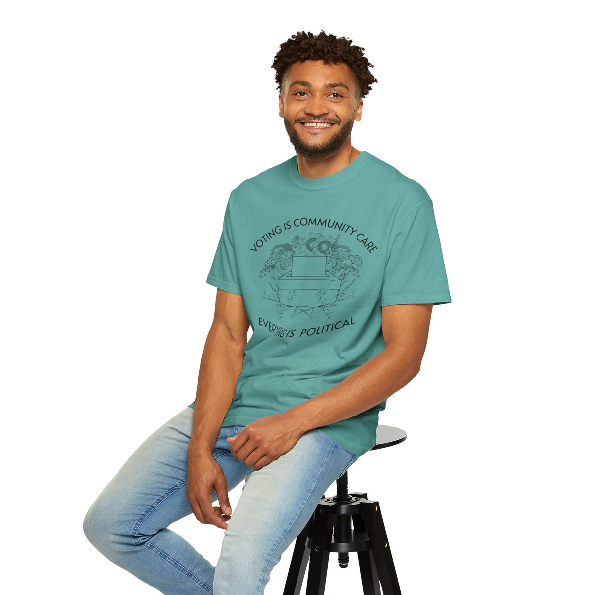 Voting Is Community Care T-Shirt Everything Is Political Vote Graphic Tee