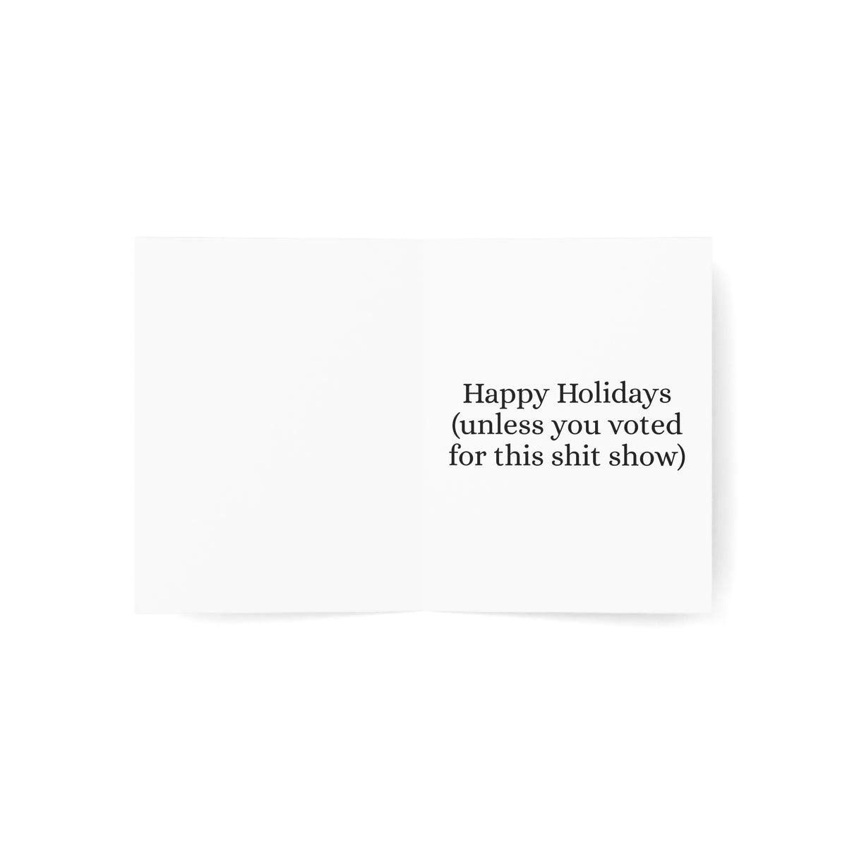 Holly Leaves Holiday Greeting Card FDT Plaid Christmas Design trump and Vance