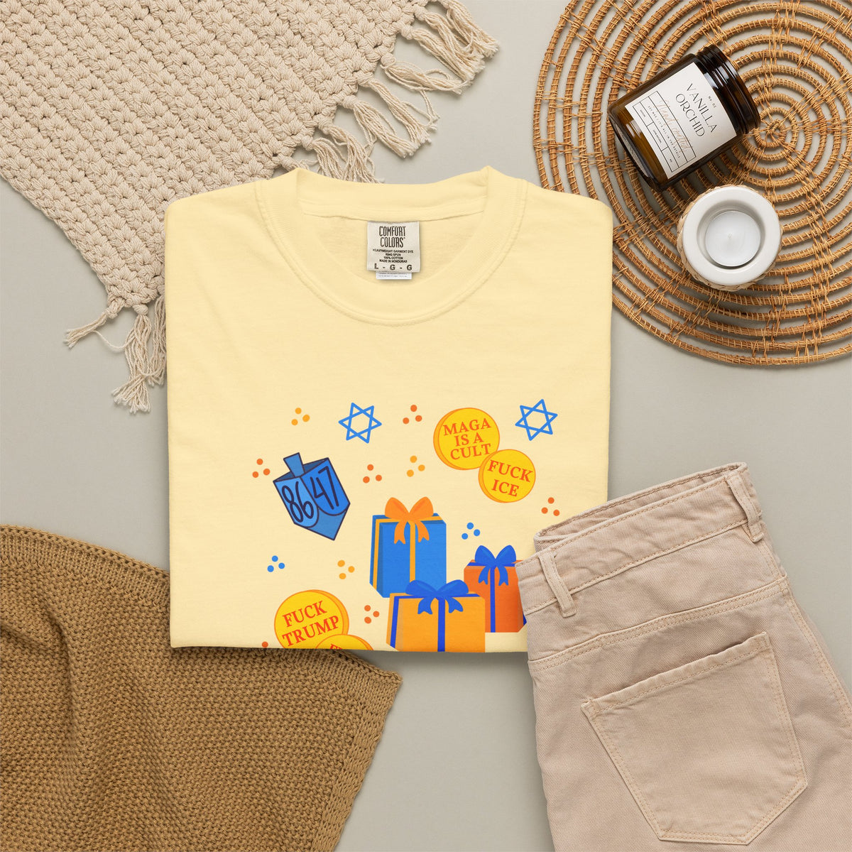 Slightly Subtle Hanukkah Dreidel Gelt Gift Celebration T-Shirt