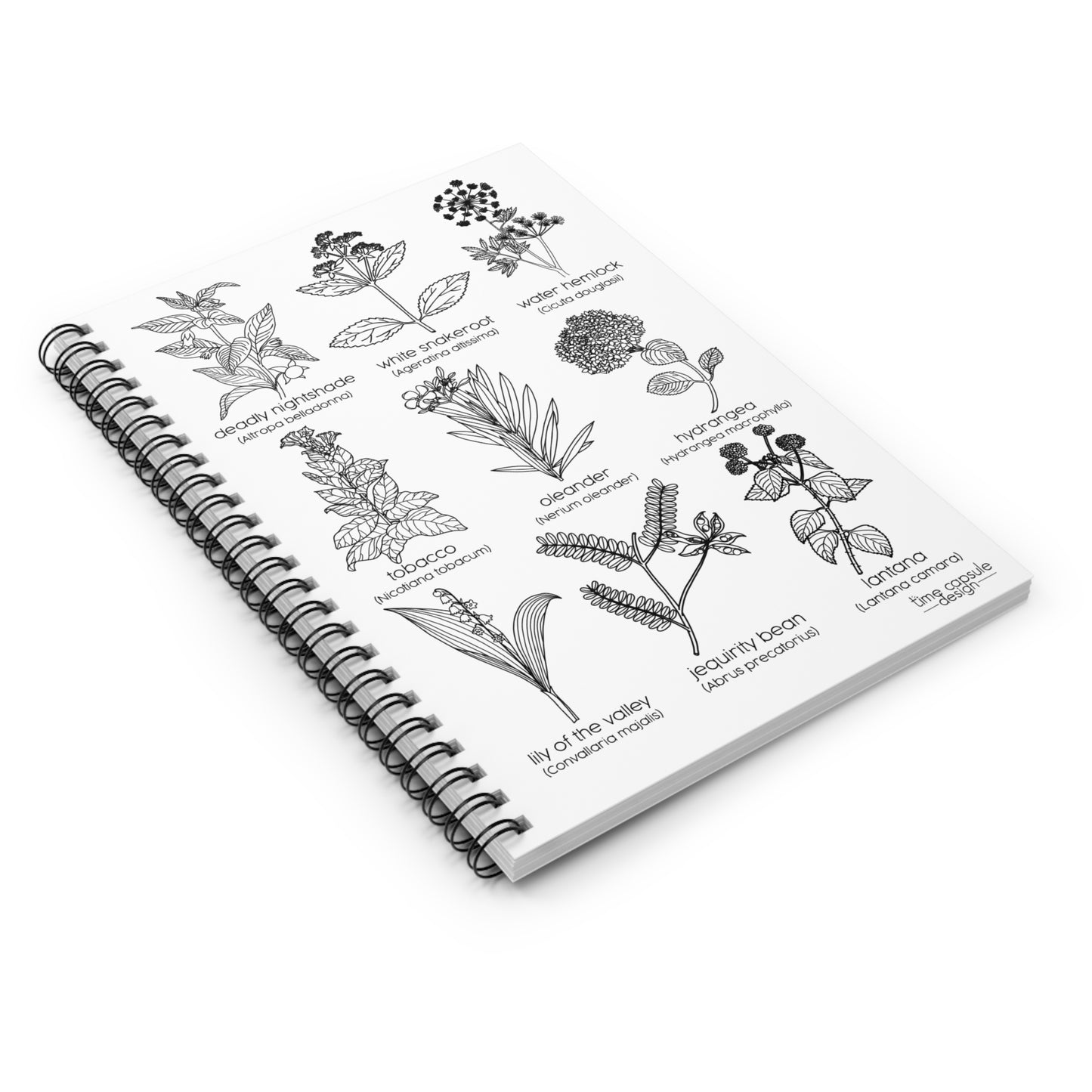 Deadly Nightshade Botanical Spiral Notebook - Perfect for Nature Lovers, Gardeners, and Plant Enthusiasts | Eco-Friendly Journaling | Gift for Teachers,