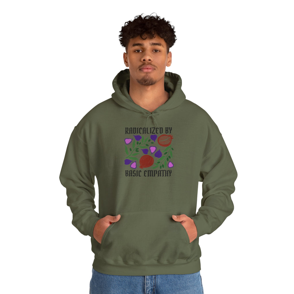 Radicalized by Basic Empathy Floral Hoodie
