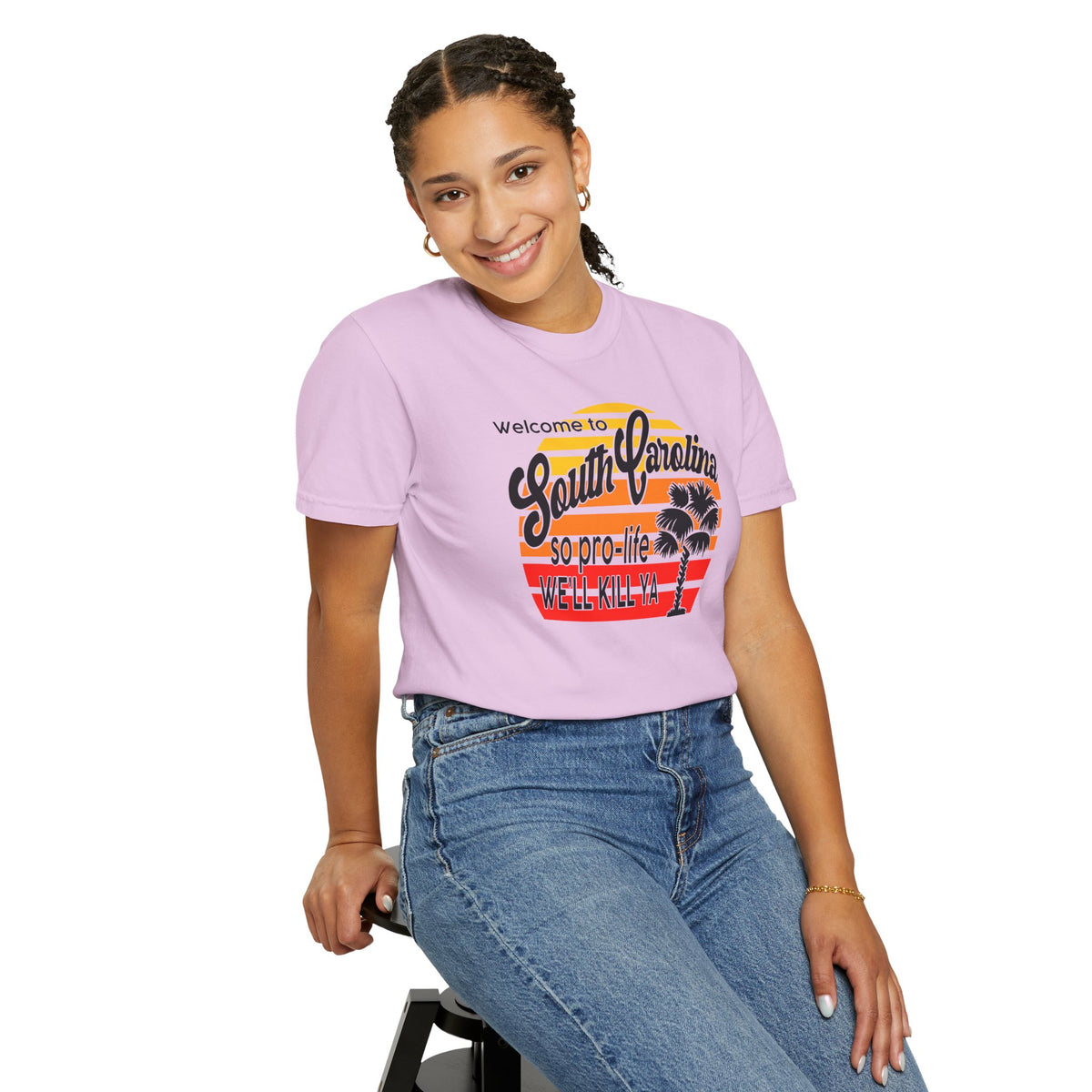 South Carolina Political Dark Humor Abortion Sunset T-Shirt Welcome to South Carolina Graphic Tee