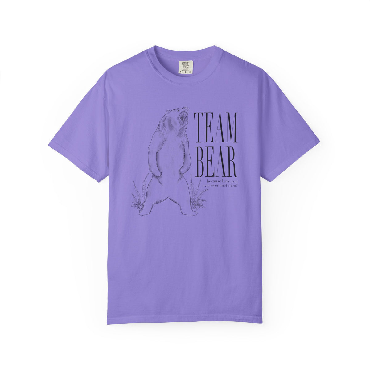Team Bear Graphic T-Shirt Vintage Sketch Bear Tee because have you even met men