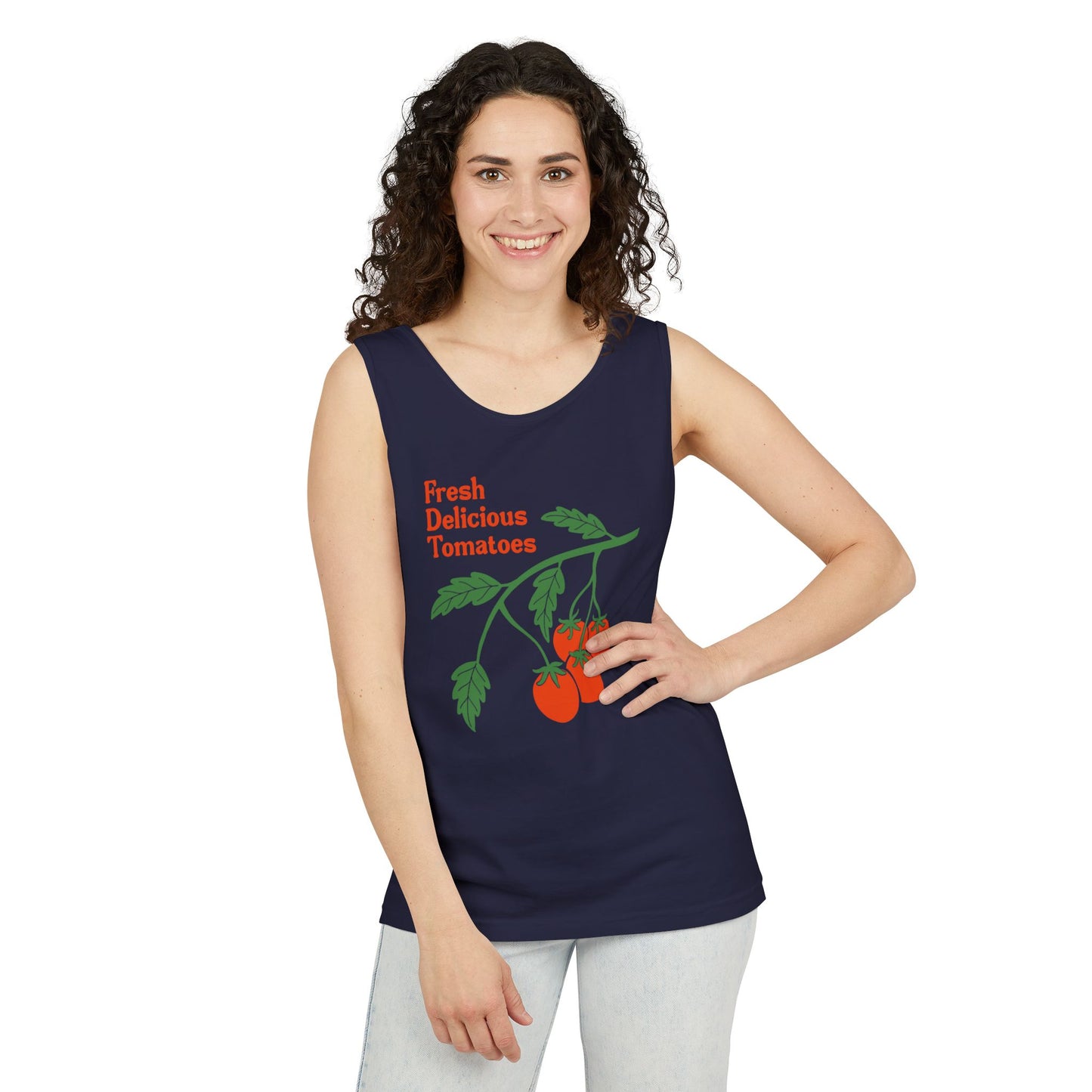 Fresh Delicious Tomatoes Tank Top | Cherry Tomato Illustration, Garden Produce Tee