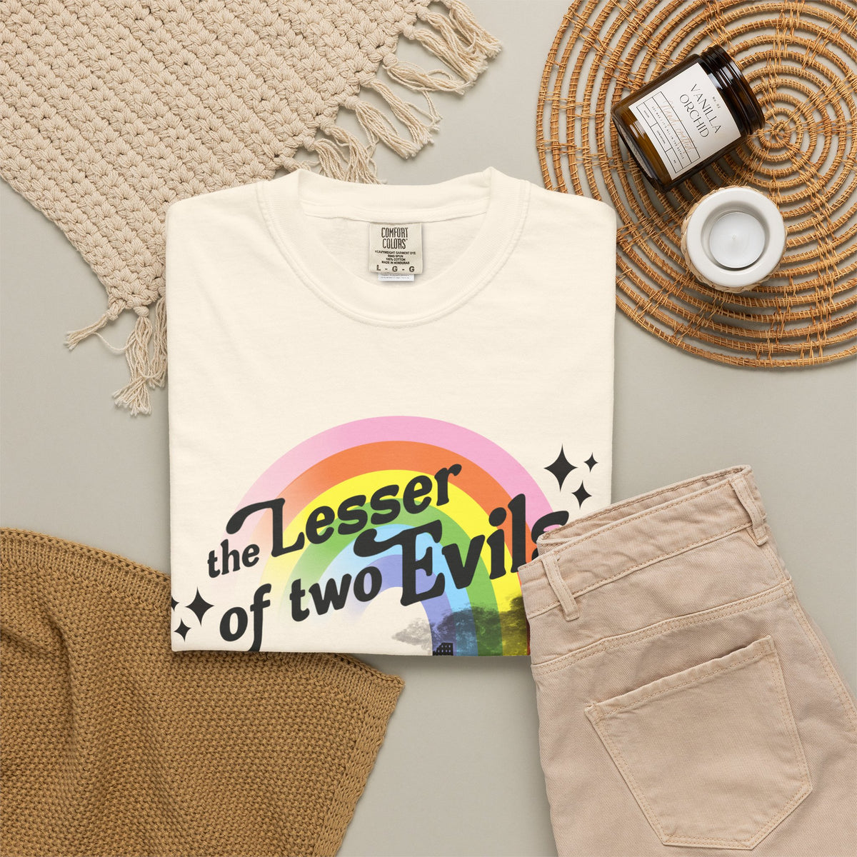 The Lesser of Two Evils is Still Way Too F***ing Evil Rainbow Graphic