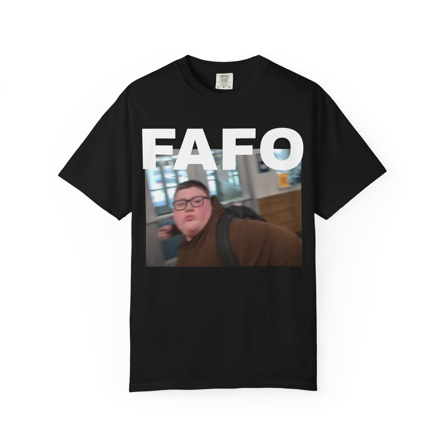 FAFO Okay Kid meme photo T-shirt | FAFO graphic tee