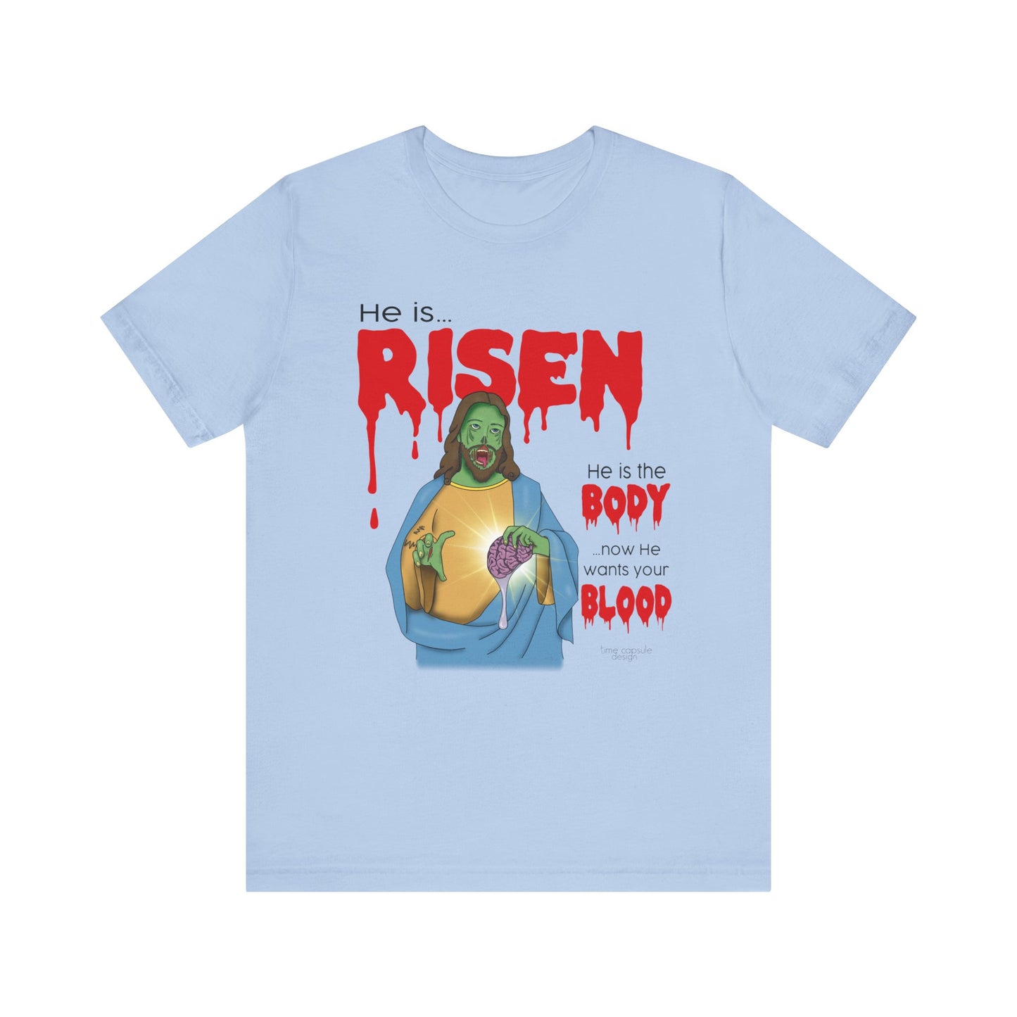 Zombie Jesus He Is Risen Shirt Unisex Jersey Tee, Easter Gift, Religious Humor Shirt, Resurrection Celebration Tee, Christian Apparel