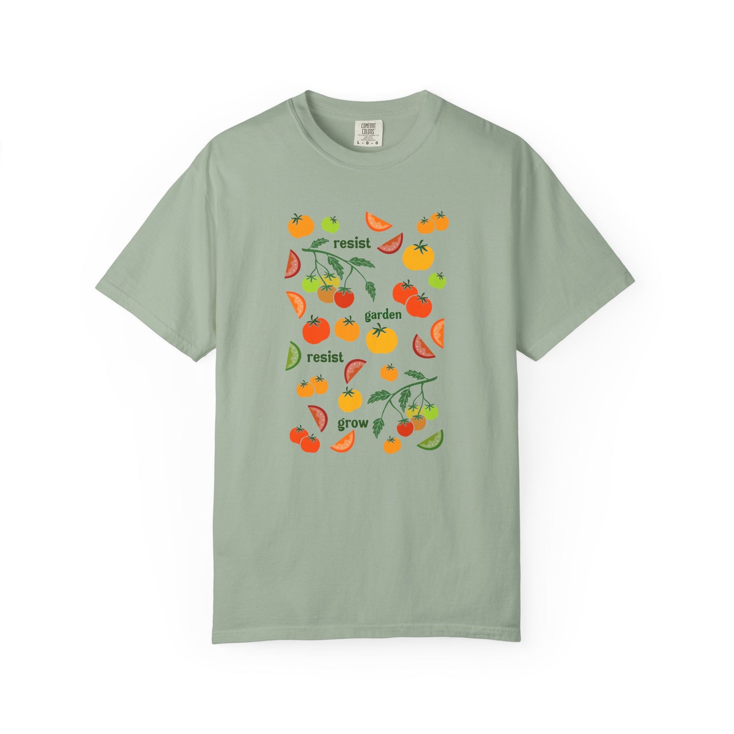 Resist Garden Grow T-shirt | Tomato Garden Illustration
