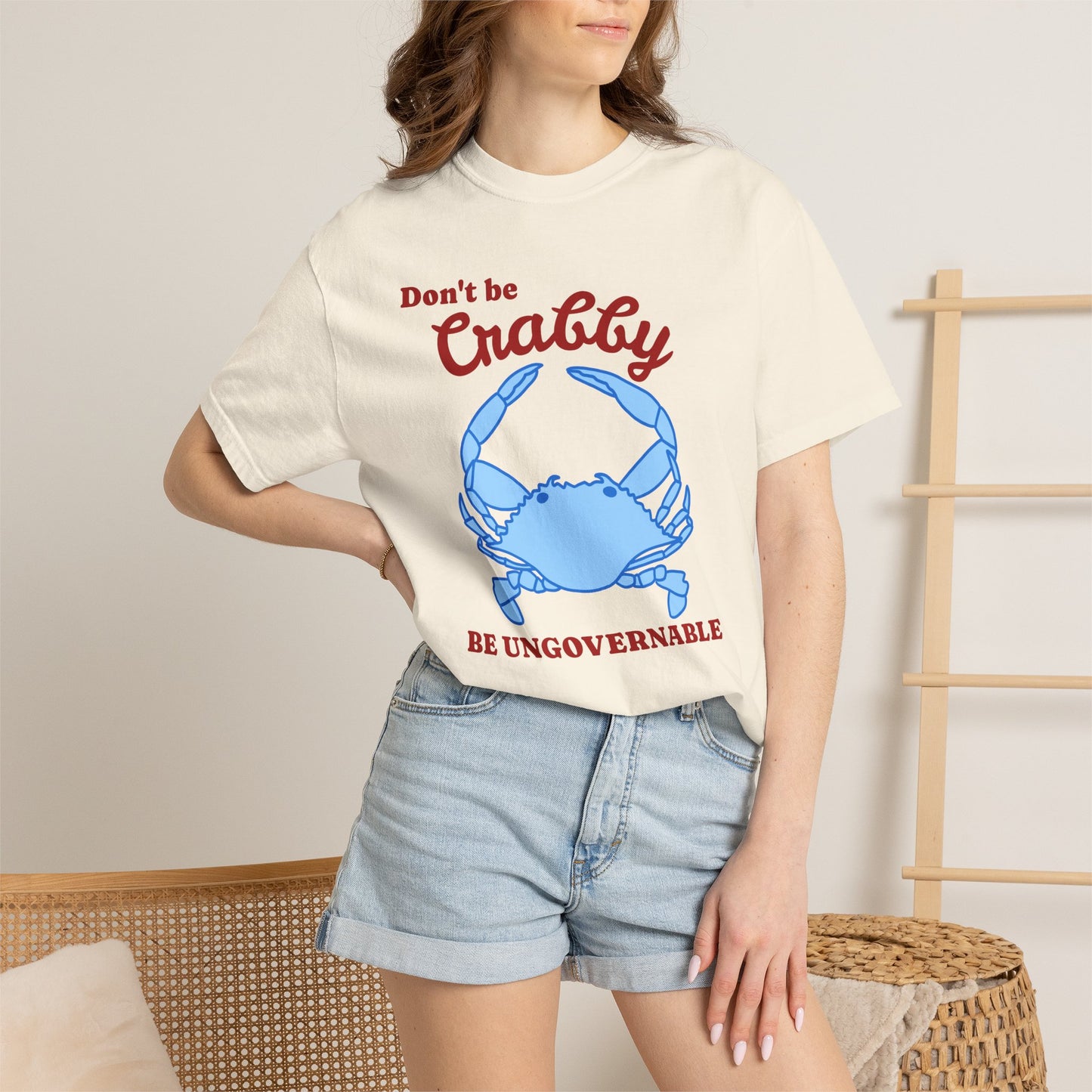 Don't Be Crabby Blue Crab T-Shirt | Be Ungovernable Graphic Tee