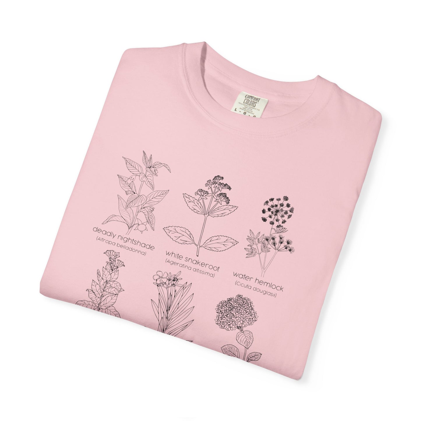 Deadly Nightshade Botanical Illustration T-Shirt | Vintage Plant Sketches, Floral Chart