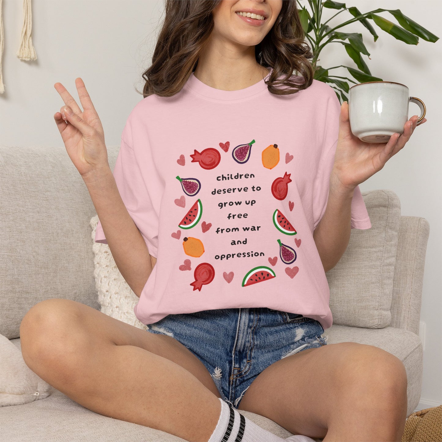 Children Deserve to Grow Up Tee Anti War Peace & Freedom Statement T-Shirt