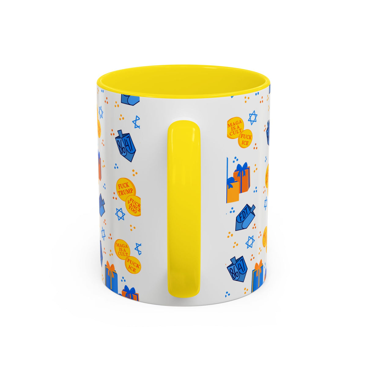 Hanukkah Gift Coffee Mug – Happy Hanukkah Dreidel Gelt Gifts FDT Mug