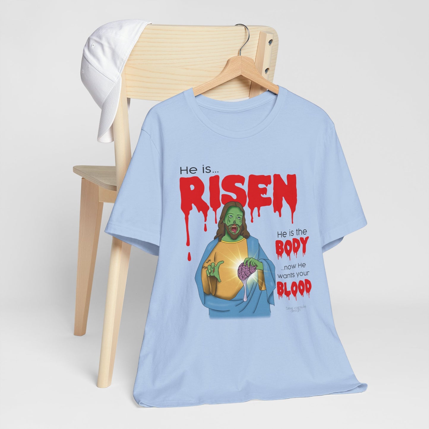 Zombie Jesus He Is Risen Shirt Unisex Jersey Tee, Easter Gift, Religious Humor Shirt, Resurrection Celebration Tee, Christian Apparel