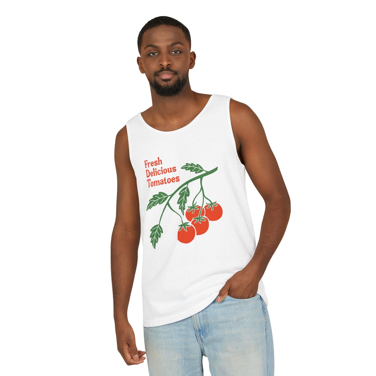 Fresh Delicious Tomatoes Tank Top | Cherry Tomato Illustration, Garden Produce Tee