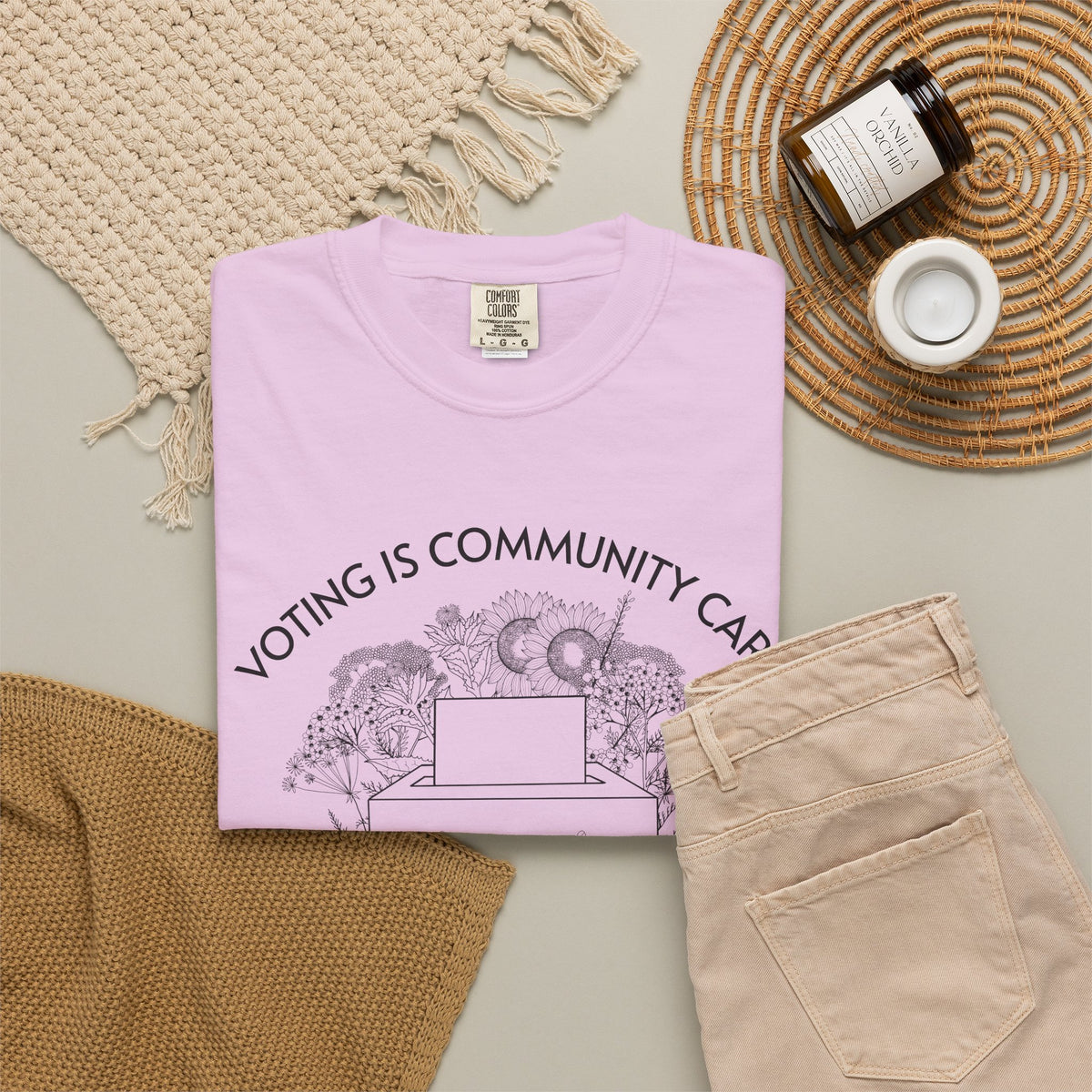 Voting Is Community Care T-Shirt Everything Is Political Vote Graphic Tee