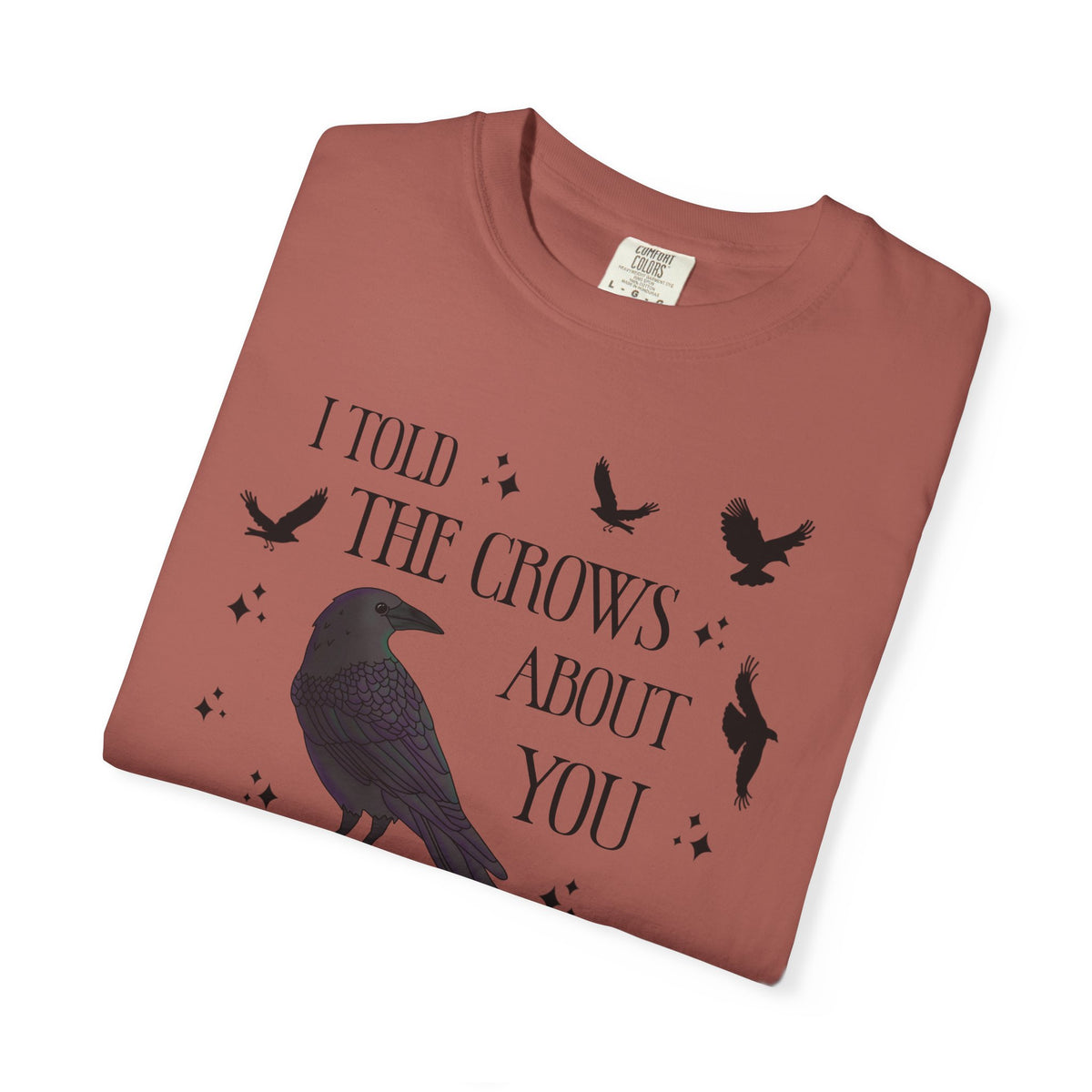 I Told The Crows About You Witchy Crow Raven Graphic Tee