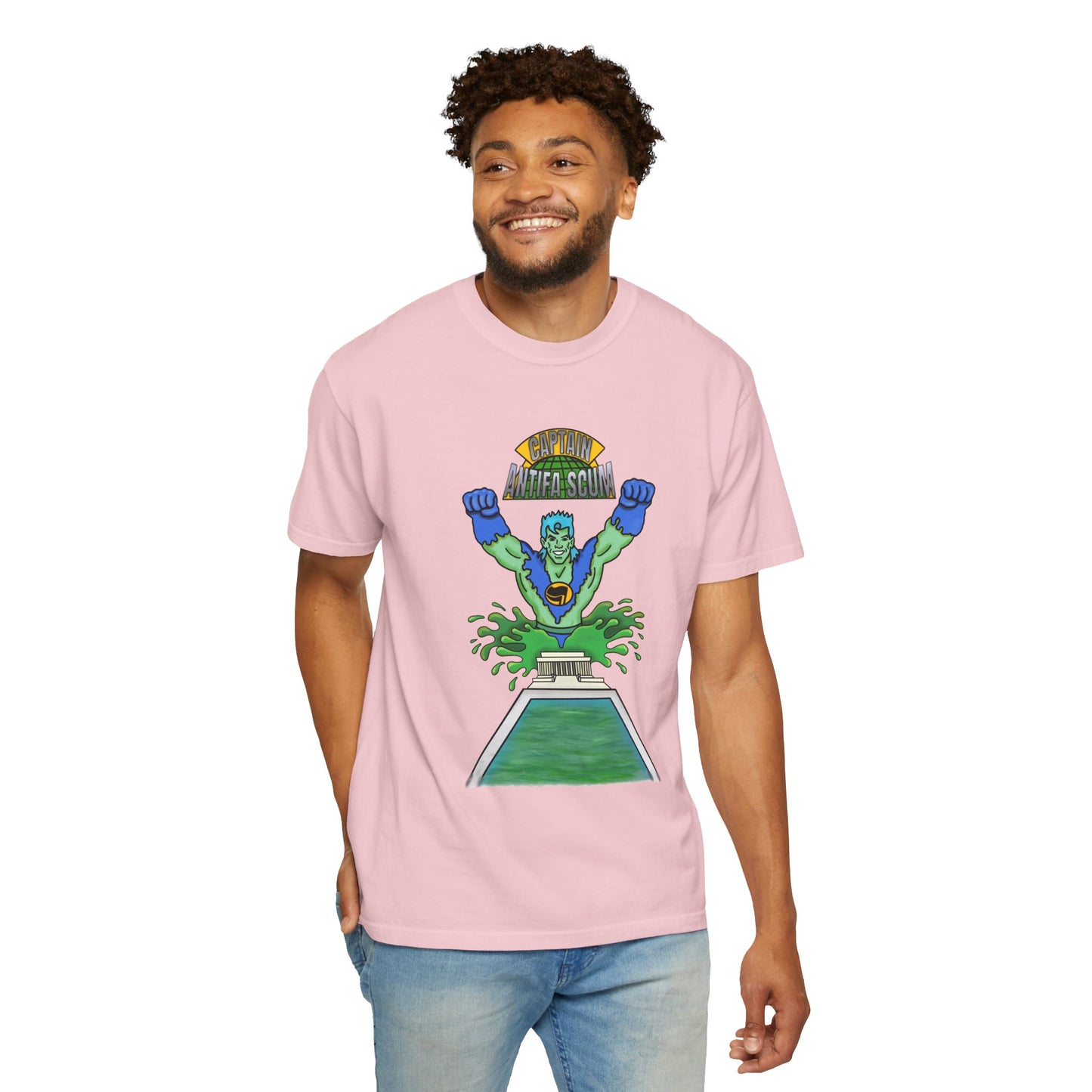 Captain Antifa Scum Reflecting Pool Algae Shirt