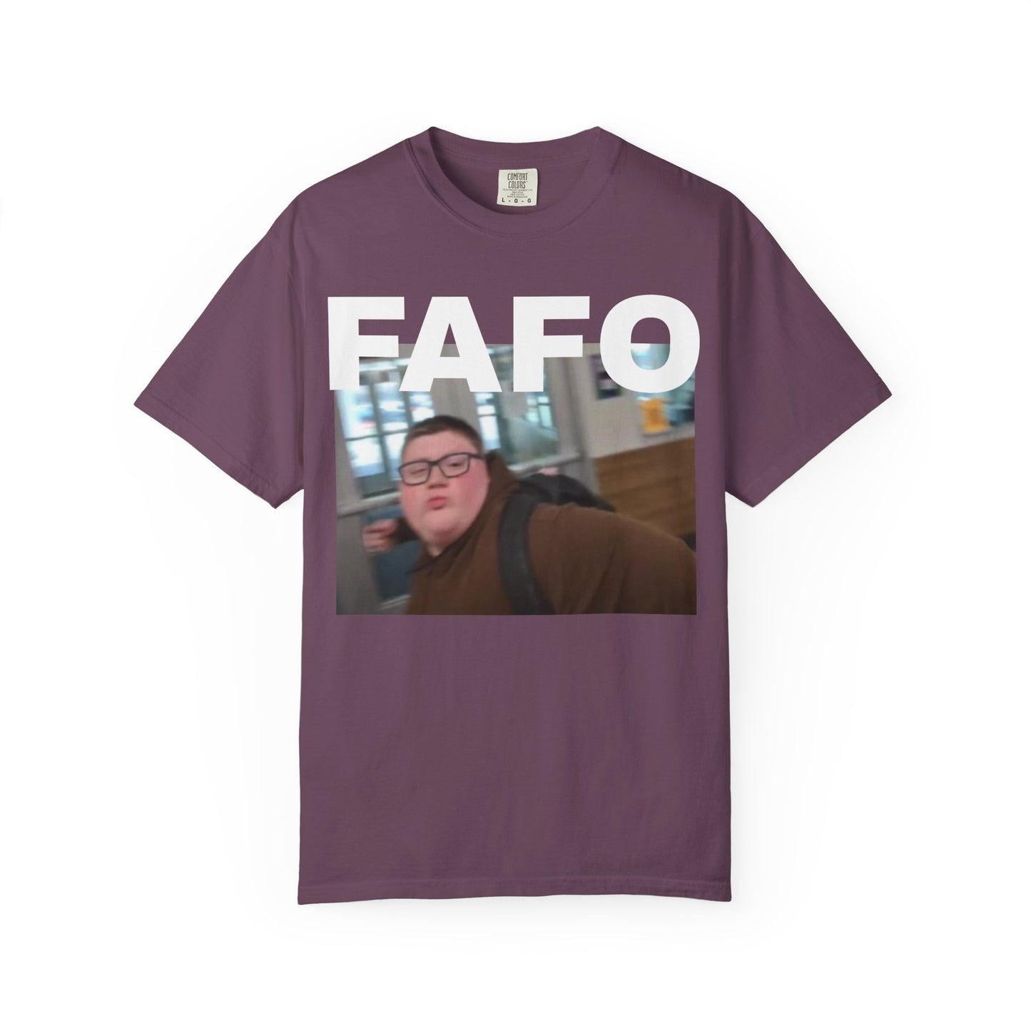 FAFO Okay Kid meme photo T-shirt | FAFO graphic tee