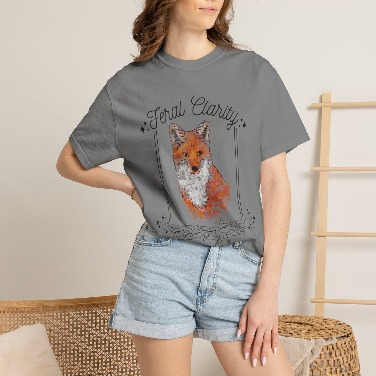 Feral Clarity Fox Graphic T-Shirt