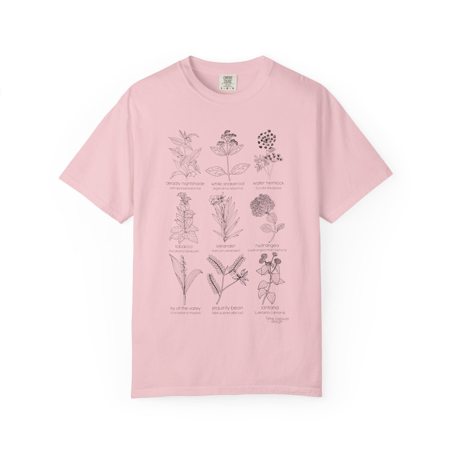 Deadly Nightshade Botanical Illustration T-Shirt | Vintage Plant Sketches, Floral Chart