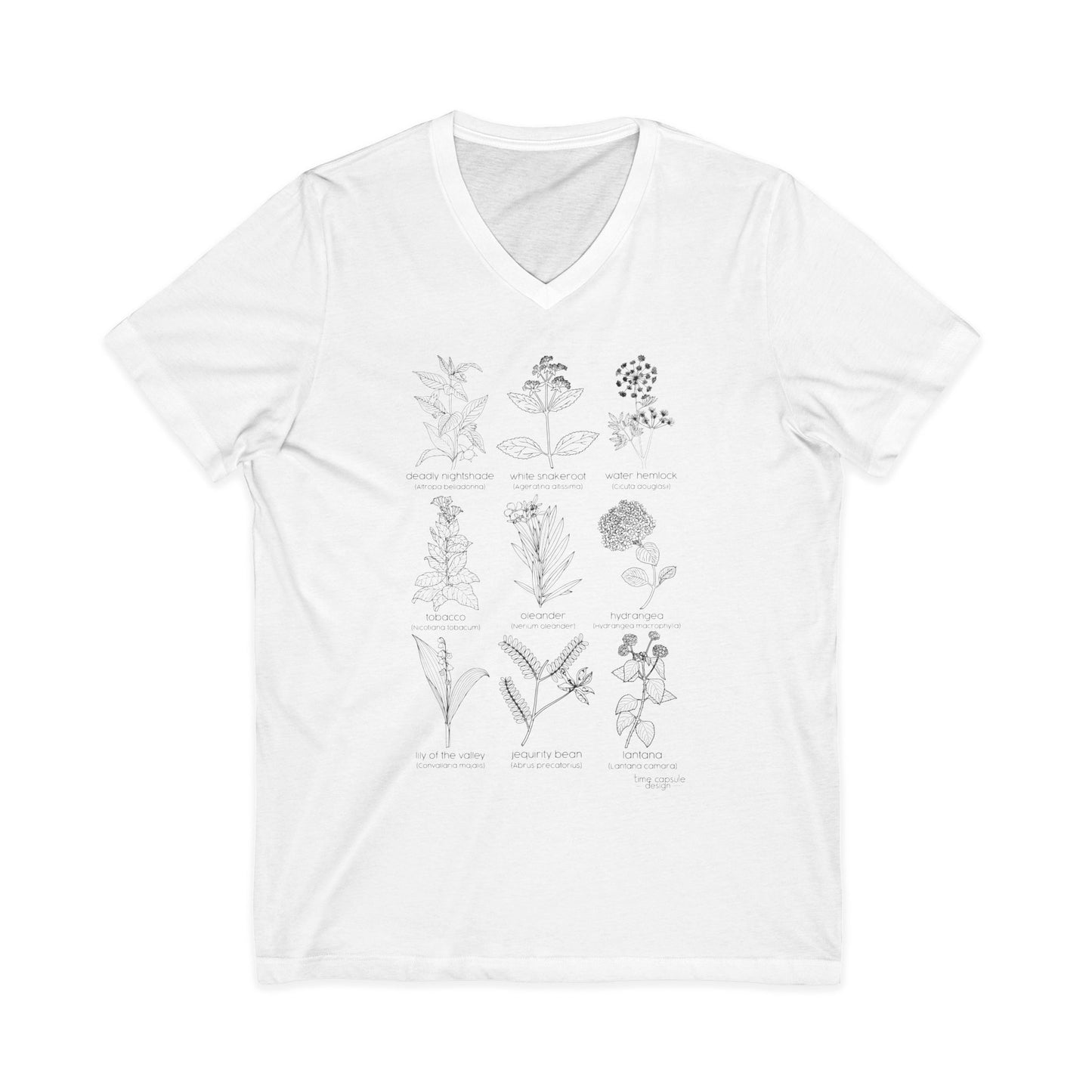 Deadly Nightshade Mix Unisex Jersey Short Sleeve V-Neck Tee