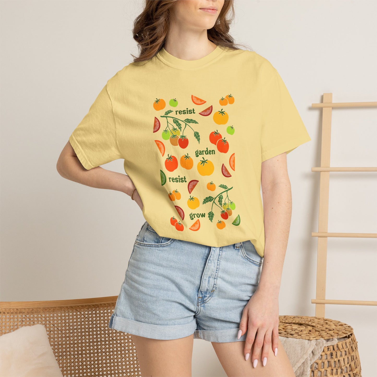 Resist Garden Grow T-shirt | Tomato Garden Illustration