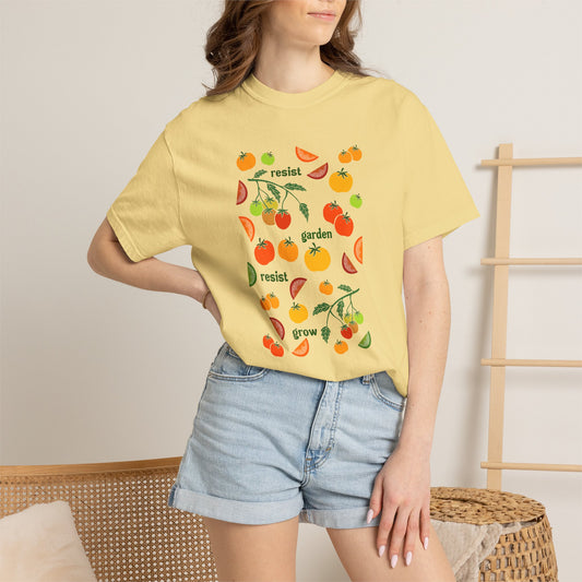 Resist Garden Grow T-shirt | Tomato Garden Illustration