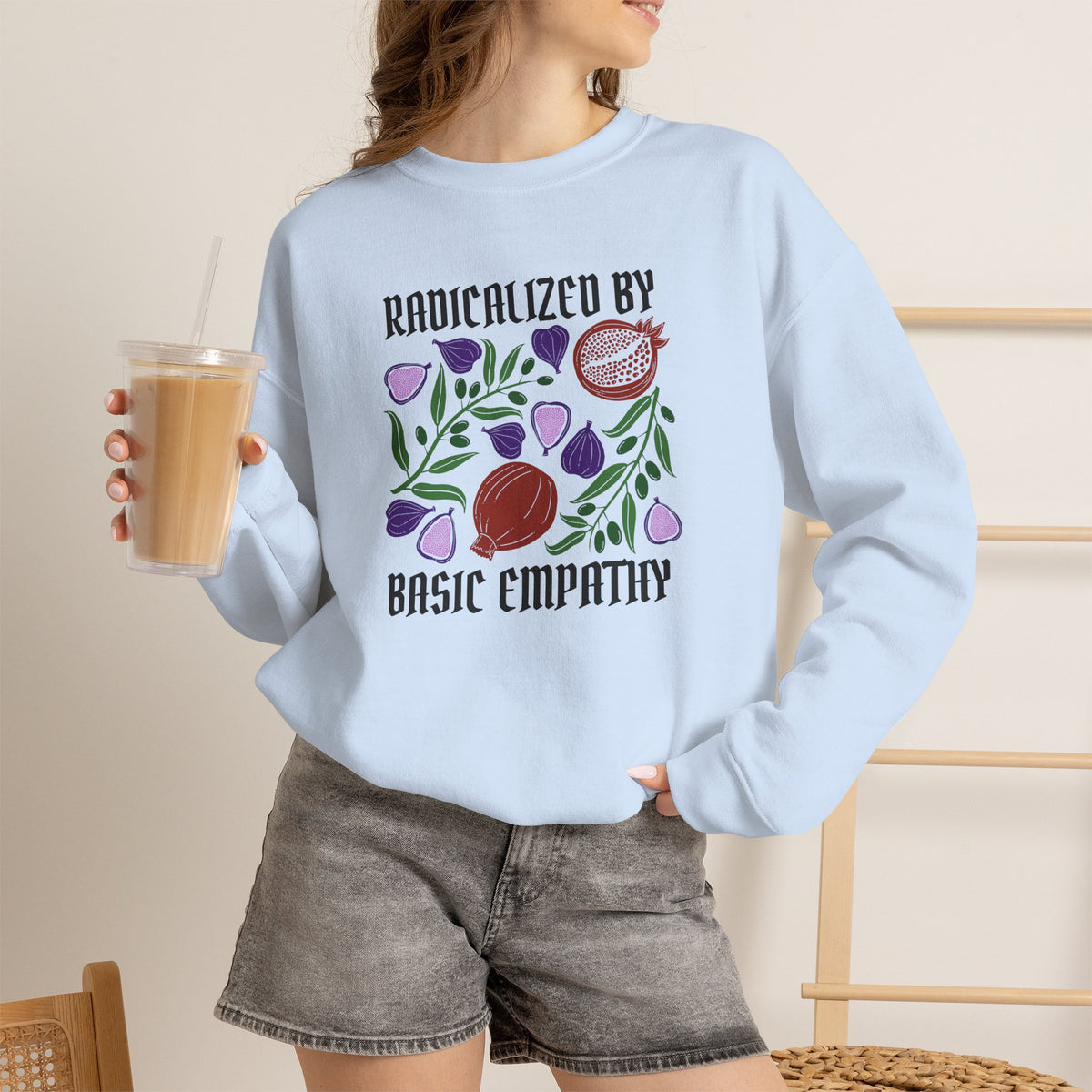 Radicalized by Basic Empathy Floral Sweatshirt