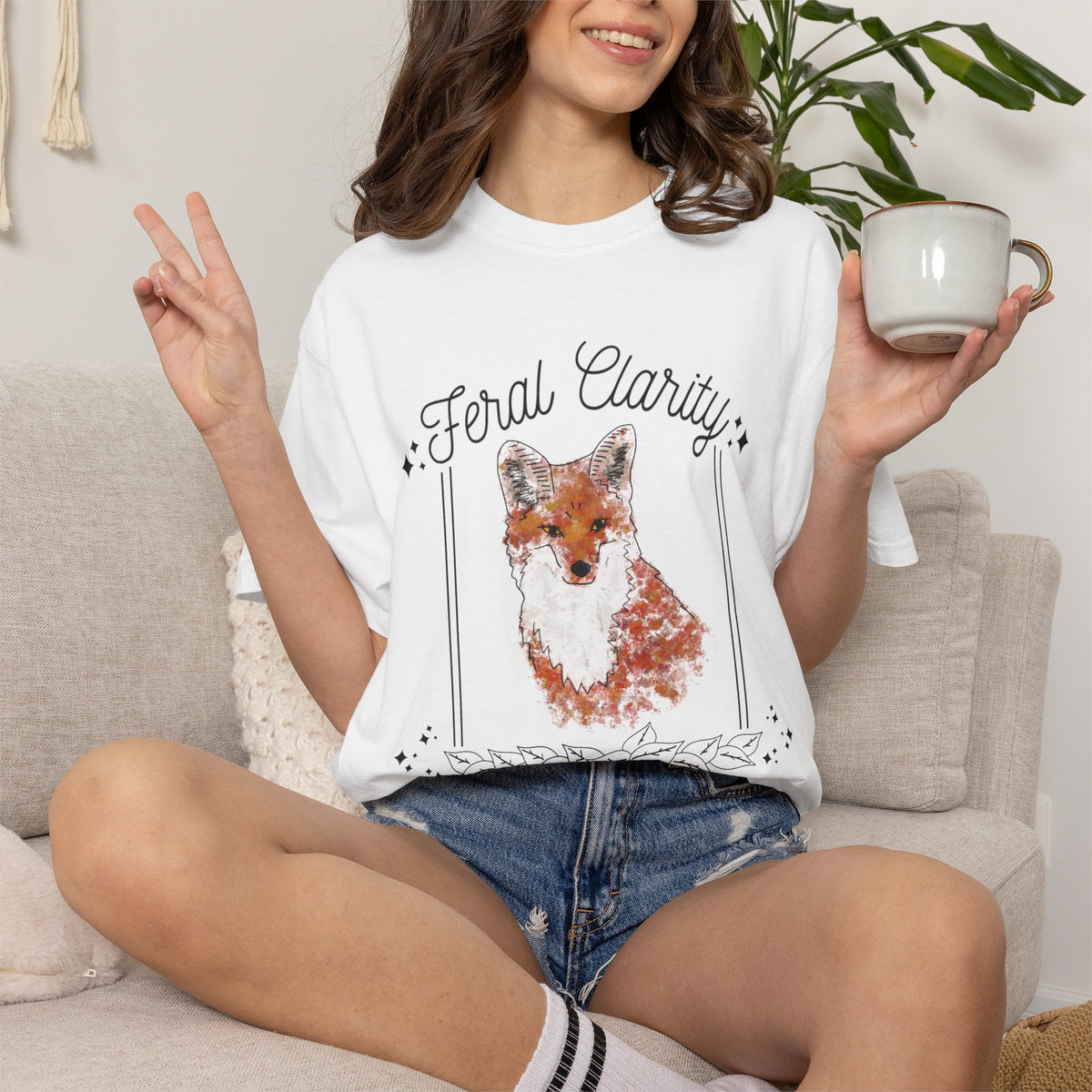 Feral Clarity Fox Graphic T-Shirt