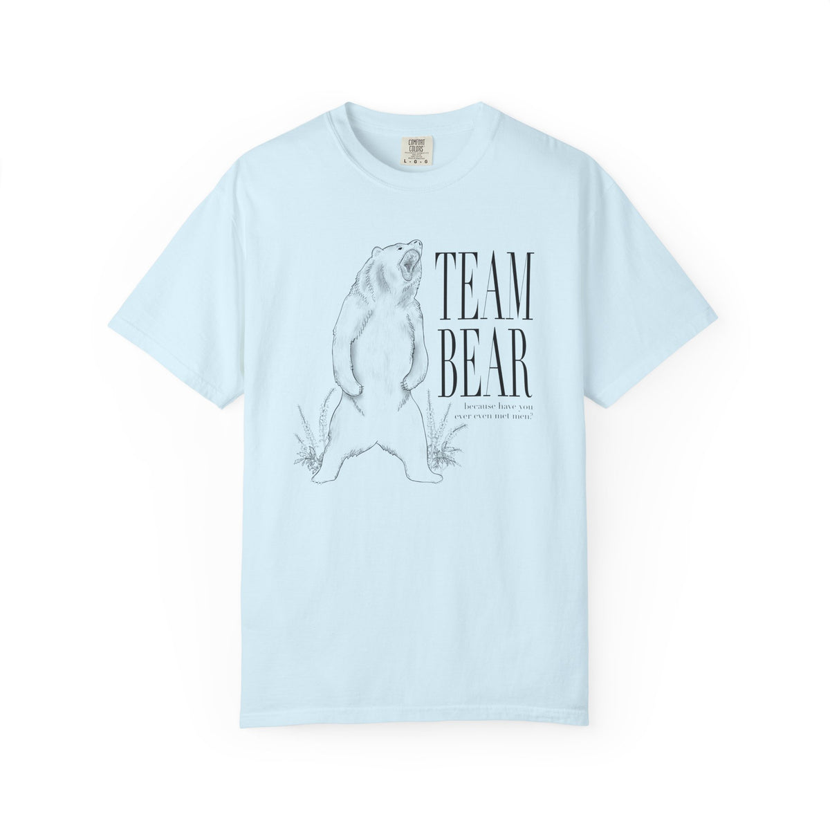 Team Bear Graphic T-Shirt Vintage Sketch Bear Tee because have you even met men