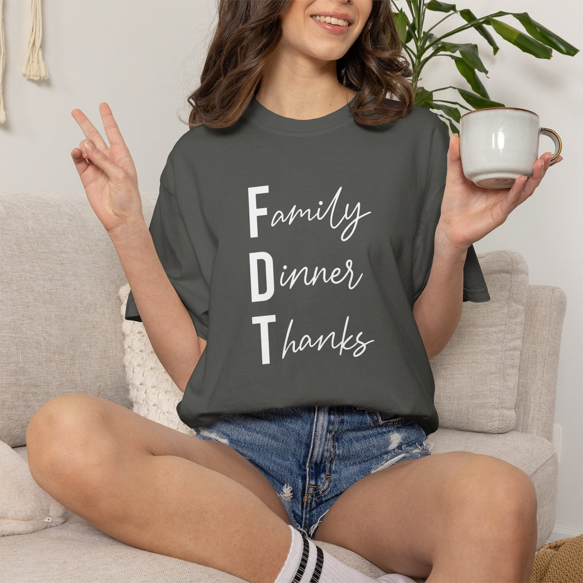 Family Dinner Thanks T-Shirt fdt Thanksgiving Family Gathering Tee