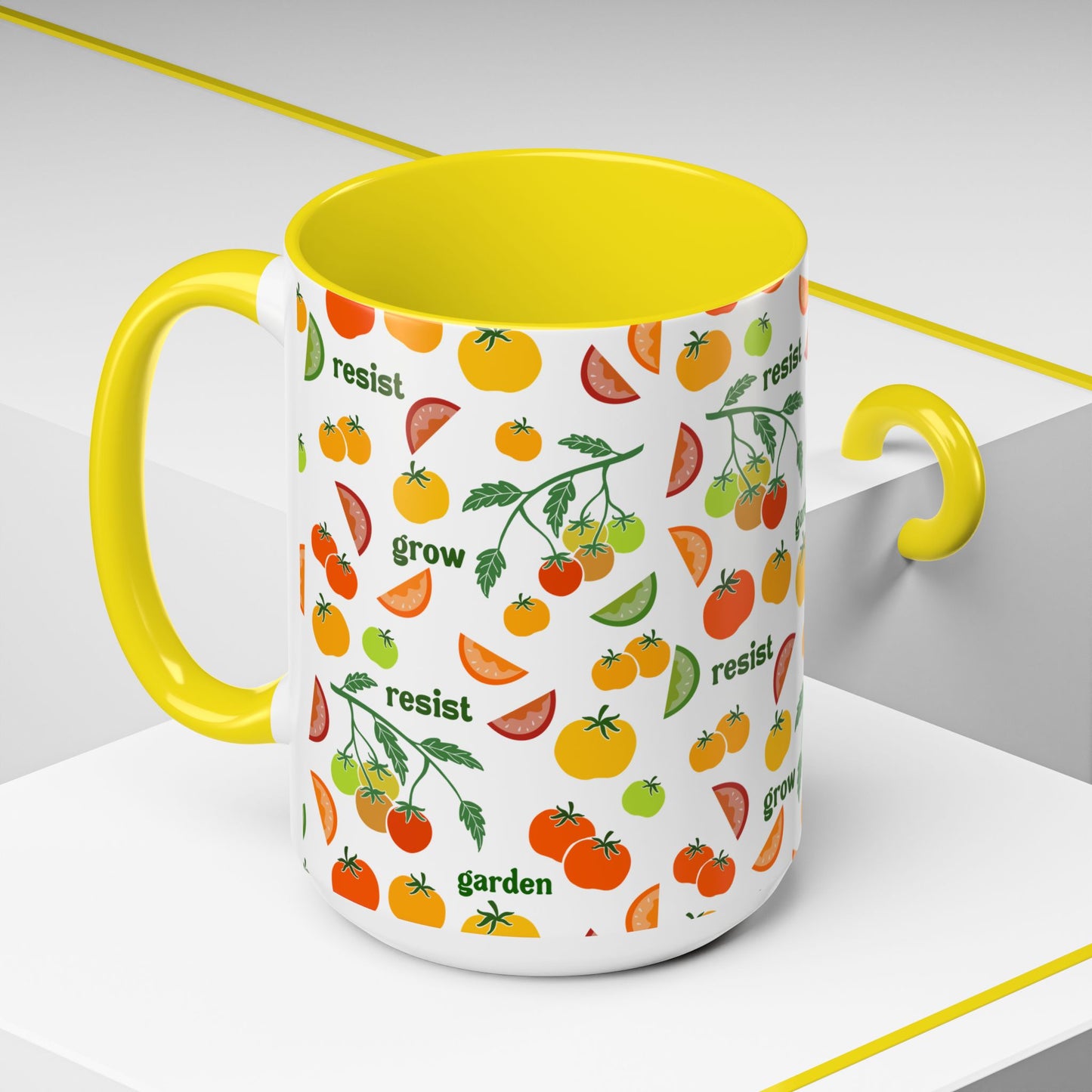 Resist Grow Garden tomatoes coffee mug | Accent Mug 11oz 15oz