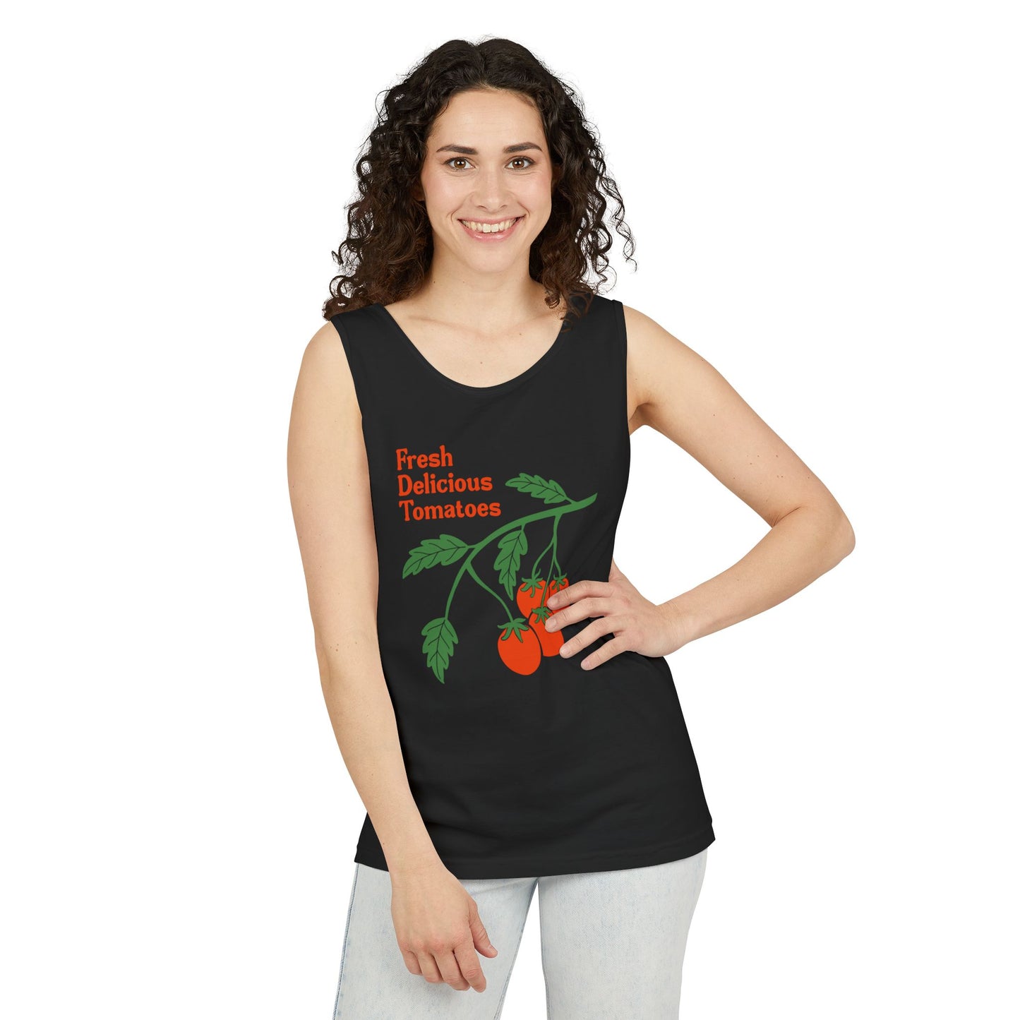 Fresh Delicious Tomatoes Tank Top | Cherry Tomato Illustration, Garden Produce Tee
