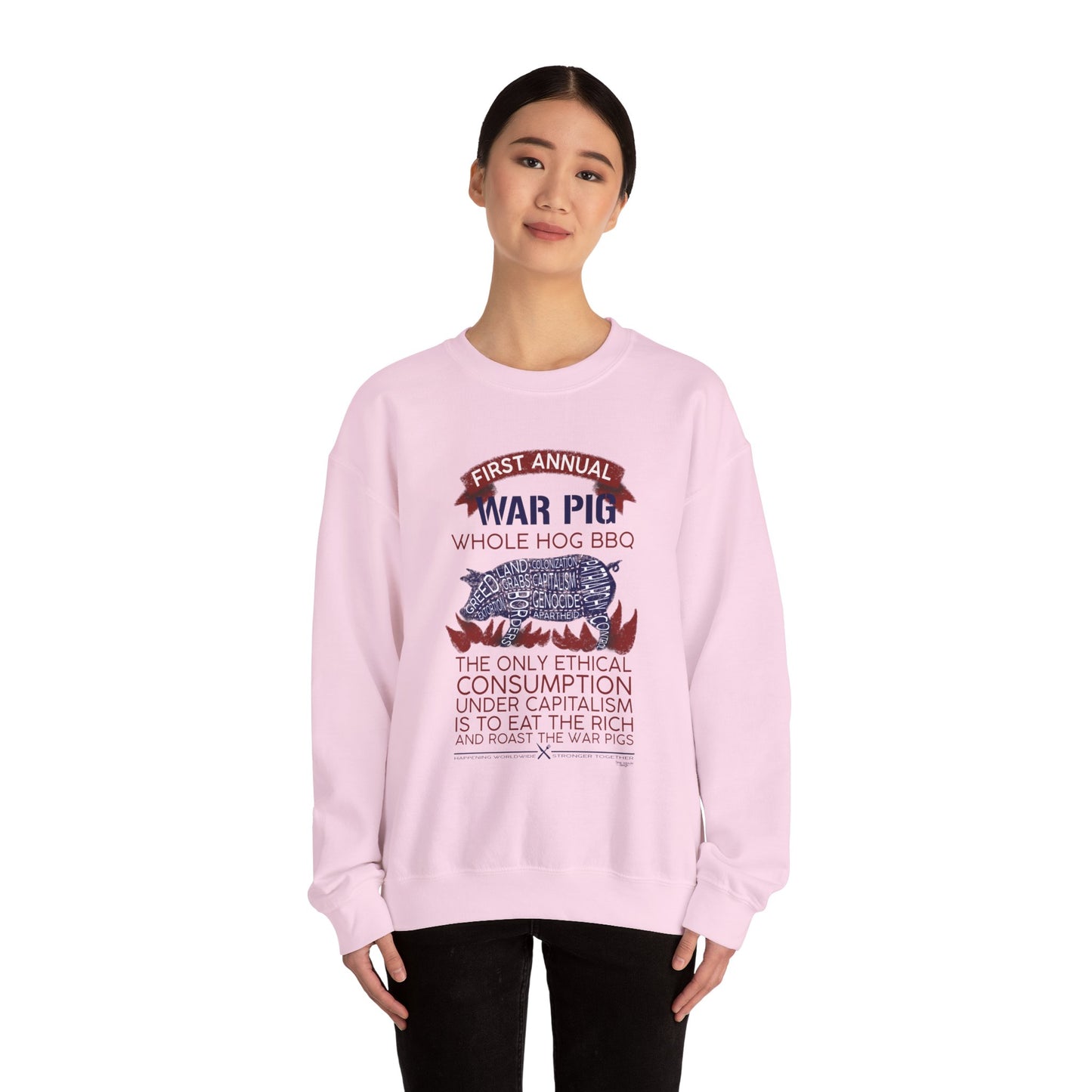Whole Hog Pig Roast Unisex Heavy Blend™ Crewneck Sweatshirt