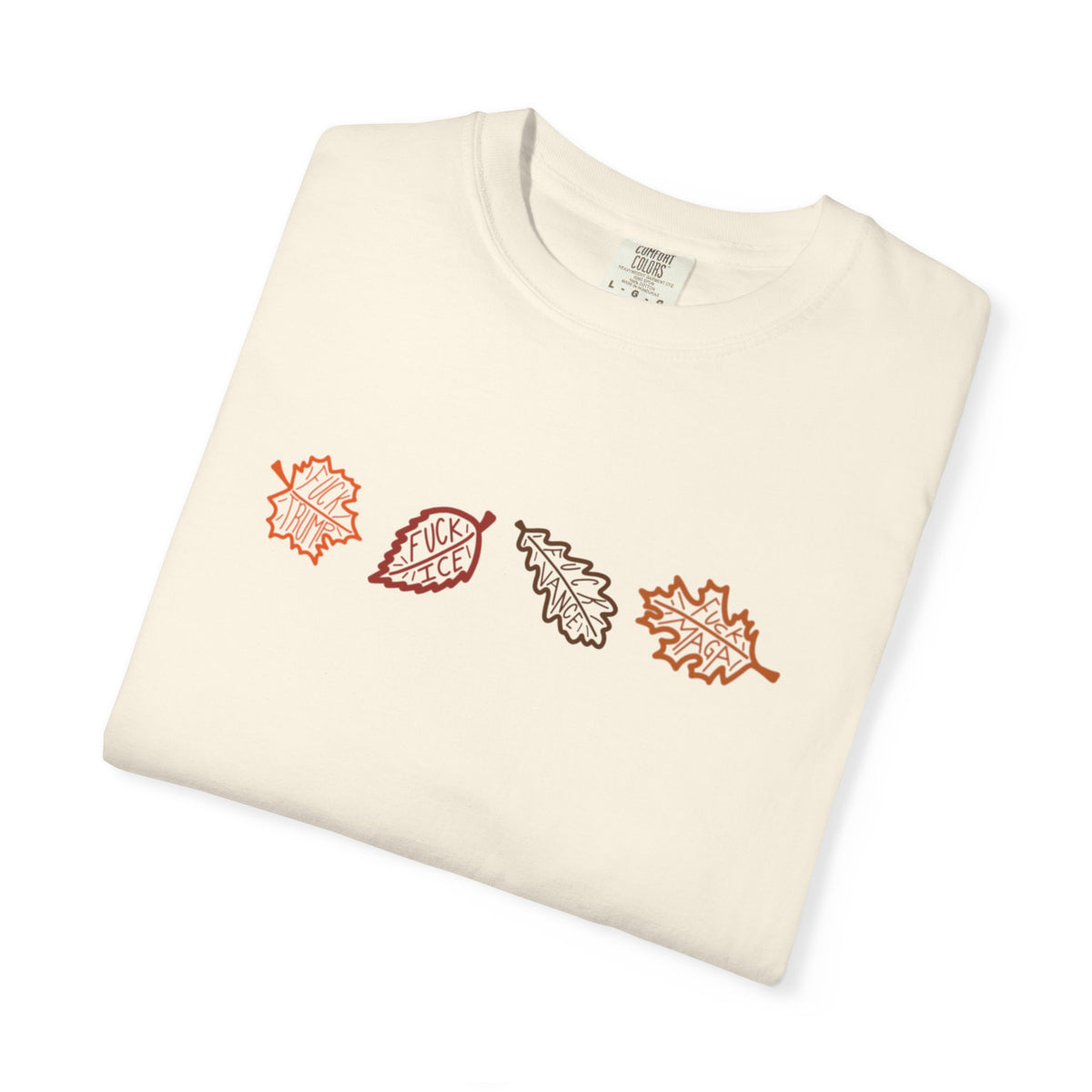 Autumn Leaves T-Shirt FDT Minimal Fall Foliage Graphic Tee