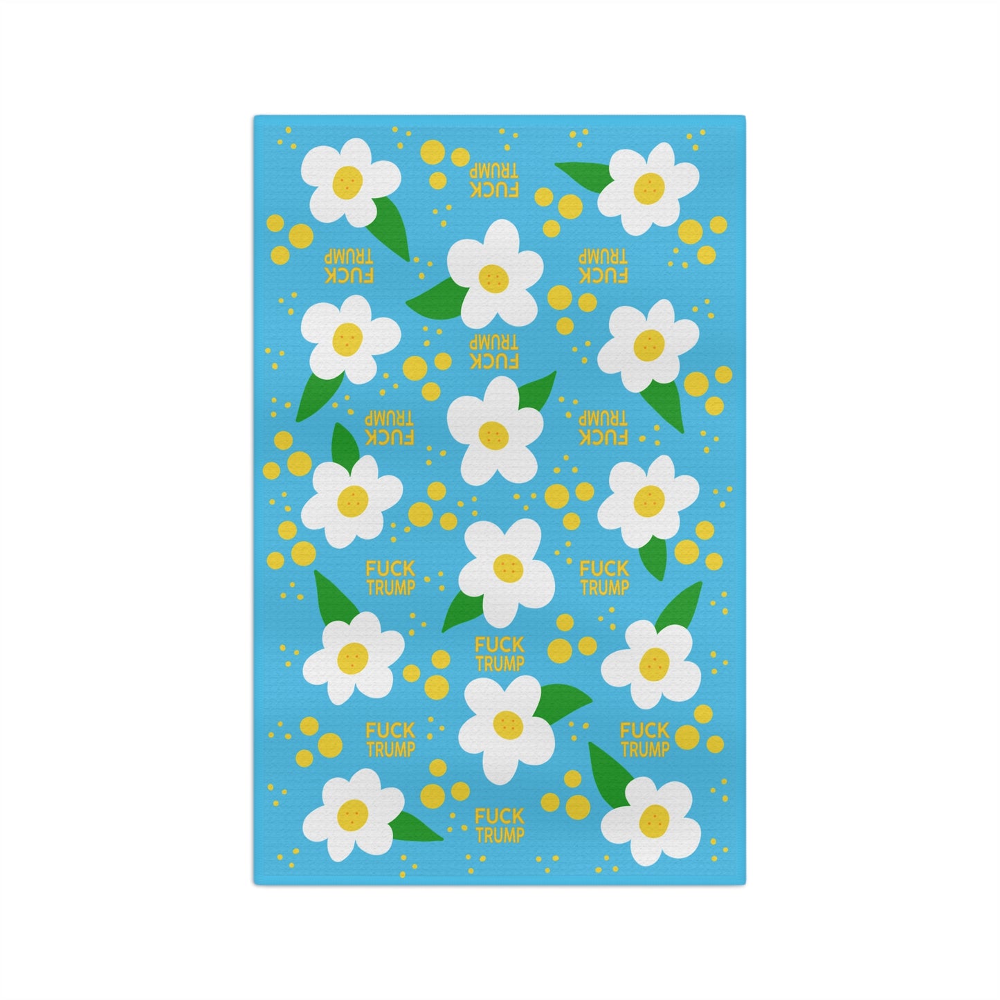 Blue Daisy Tea Towel FDT Political Kitchen Towel