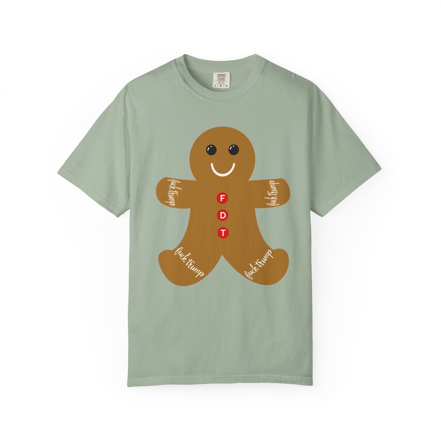 Slightly Subtle Gingerbread Man T-Shirt - FDT Comfort Colors Festive Holiday Tee for Christmas, Winter Celebration, Family Gathering Gift