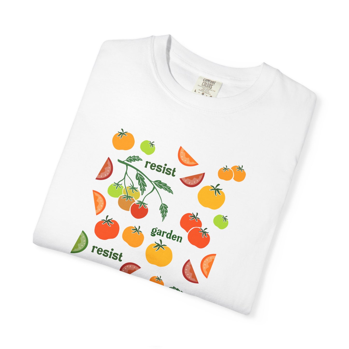 Resist Garden Grow T-shirt | Tomato Garden Illustration
