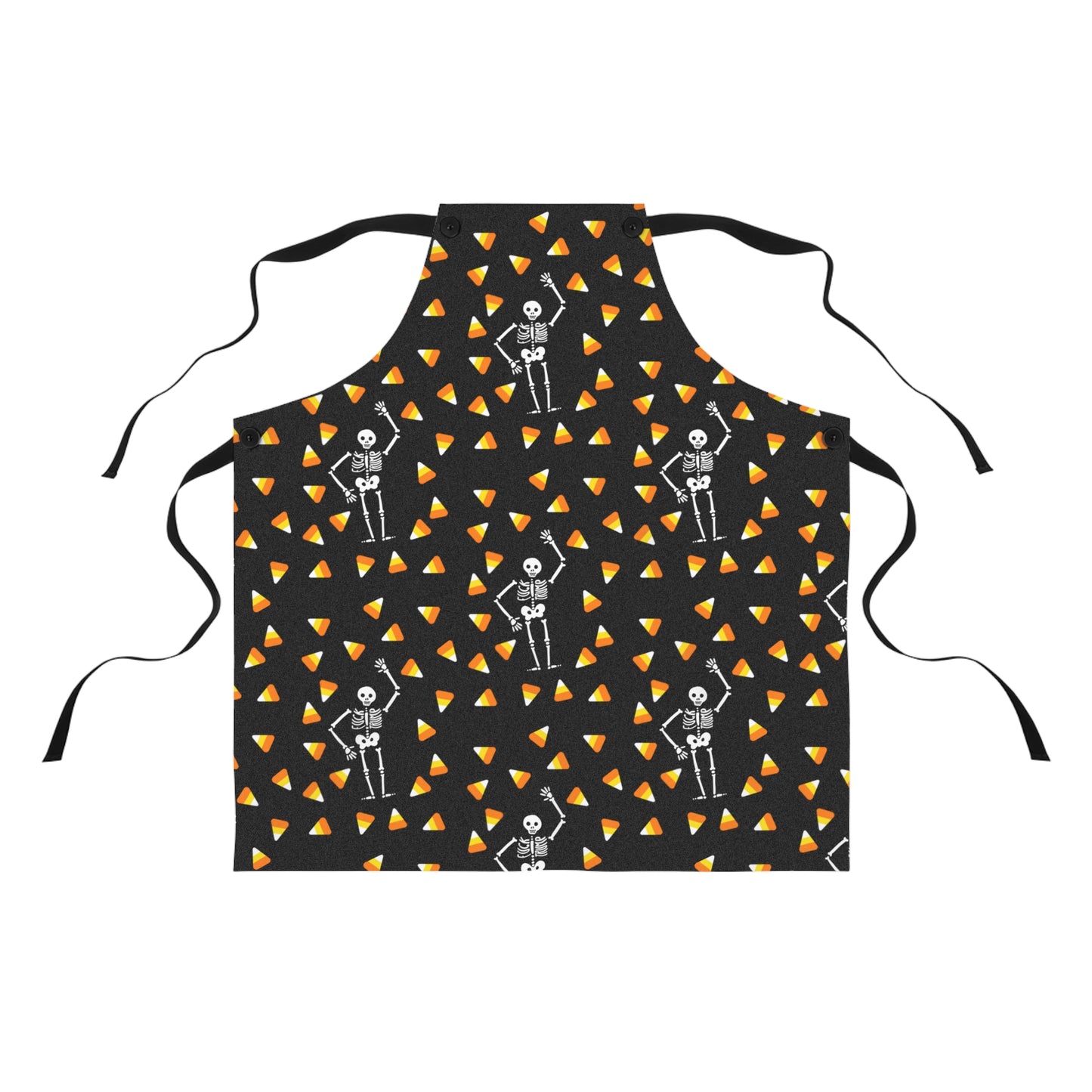 Slightly Spooky Halloween Skeleton Black Apron, Funny Cooking Gift, Baking Apron, Spooky Kitchen Decor, Gift Chefs Fall Autumn Candy Corn
