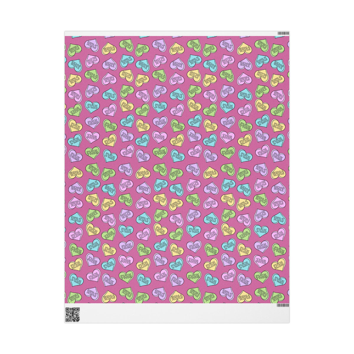 Slightly Subtle Conversation Hearts Wrapping Papers FDT