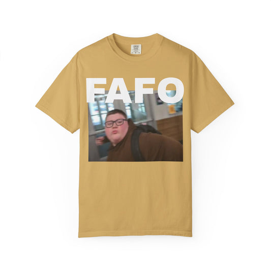 FAFO Okay Kid meme photo T-shirt | FAFO graphic tee